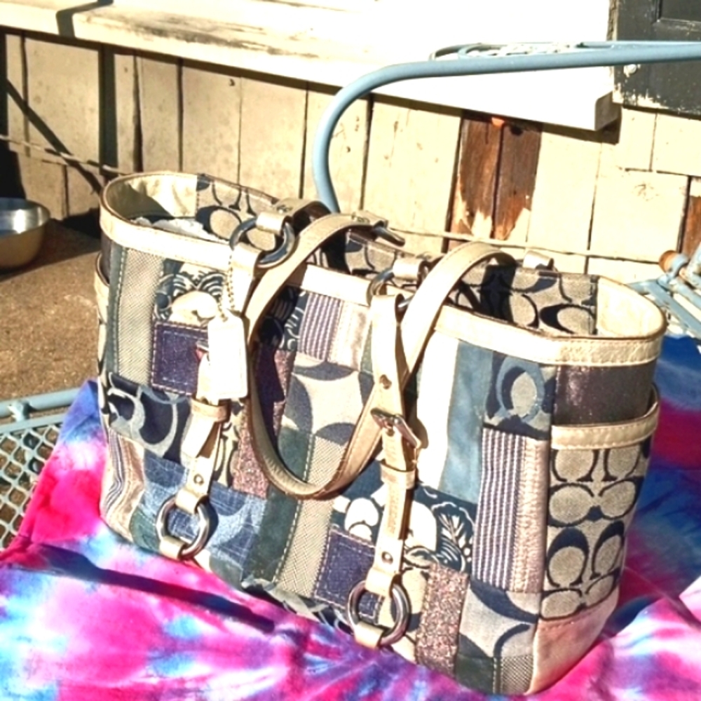 Blue Coach Tote Bag